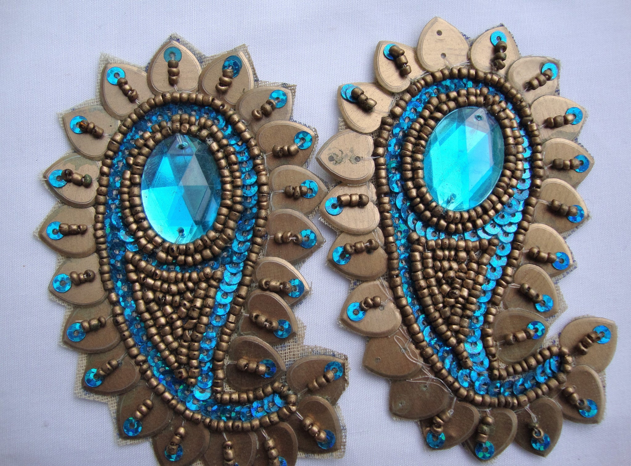 Applique with Turquoise Stone  (Sold as a pack of 2)