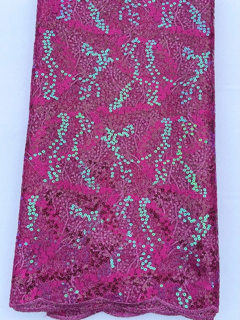Plum Sequined (Sold as a 5 yard piece)