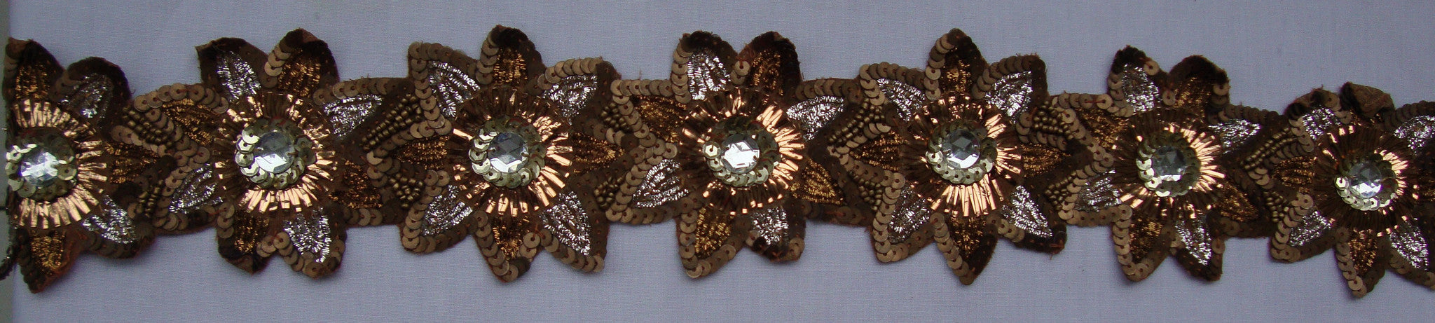 Bronze Star Sequin Trimming (Sold as a 2 yard piece)