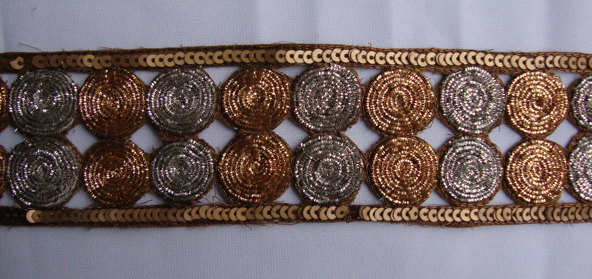 Bronze & Silver Trimming (Sold as a 2 yard piece)