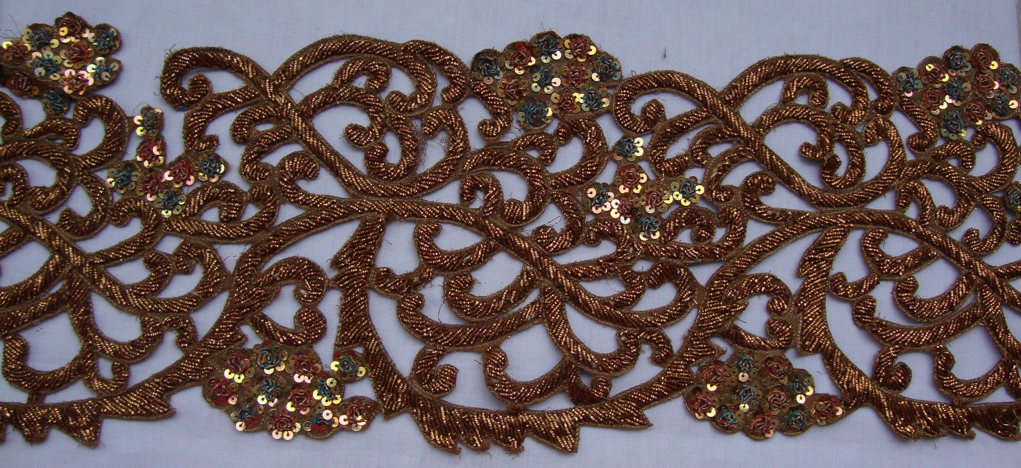 Bronze Sequined Trimming (Sold as a 2 yard piece)