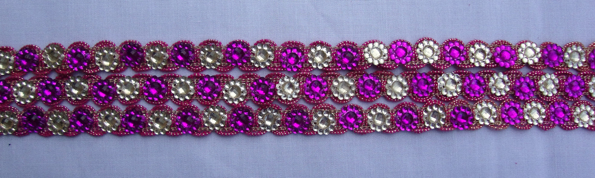 Purple Beaded Trimming (Sold as a 4.25 yard piece)