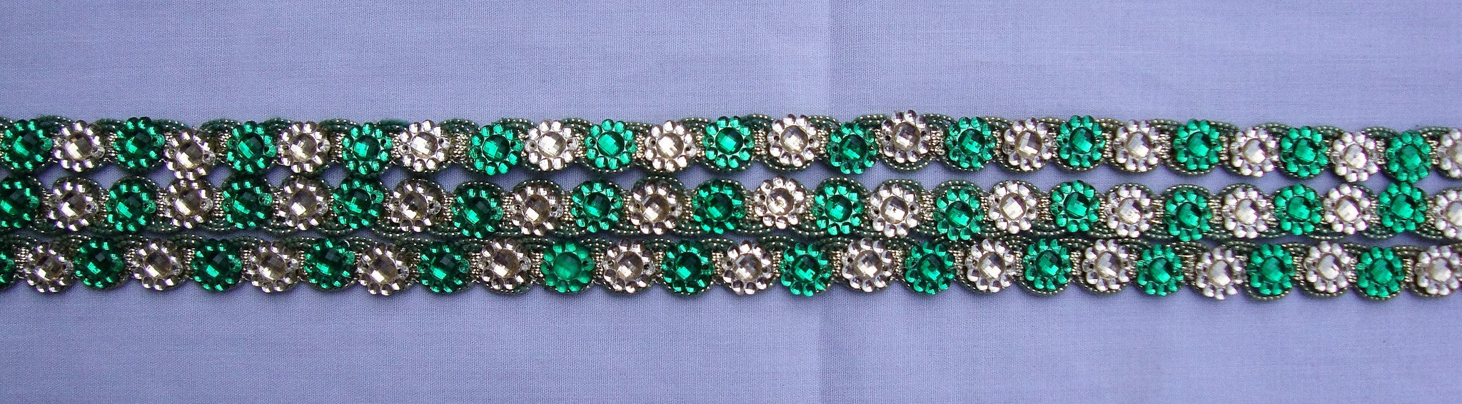 Green Beaded Trimming (Sold as a 3 yard piece)
