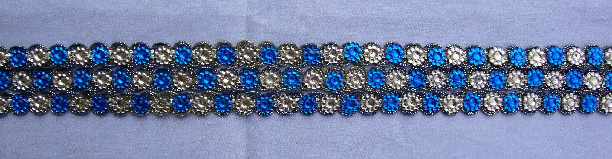 Blue Beaded Trimming (Sold as a 3 yard piece)