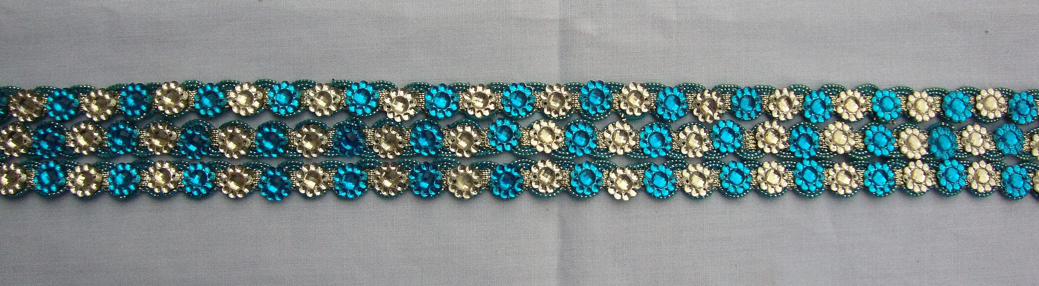 Turquoise Beaded Trimming (Sold as a 3 yard piece)