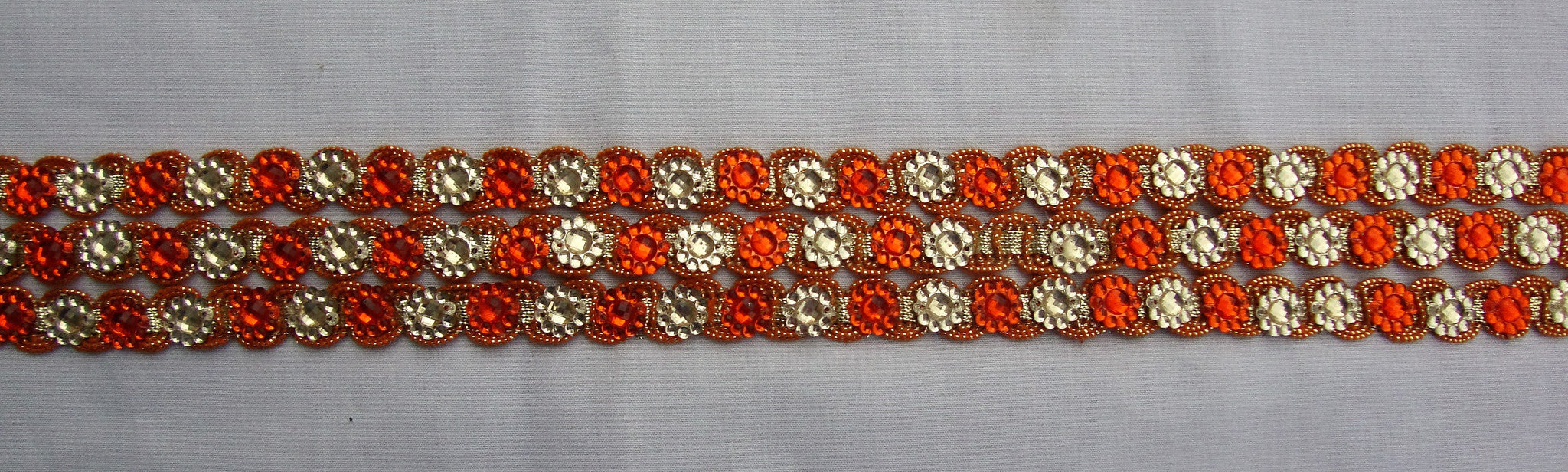 Orange Beaded Trimming (Sold as a 3 yard piece)