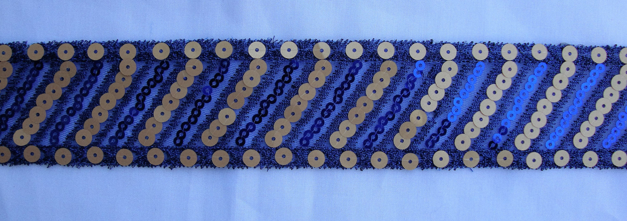 Royal Blue Trimming with Sequins (Sold as a 3 yard piece)