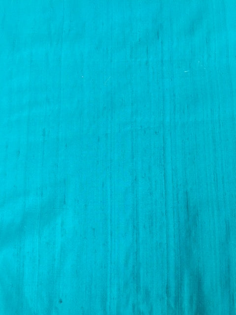 Turquoise Rawsilk (Sold as a 1.44 yard piece)
