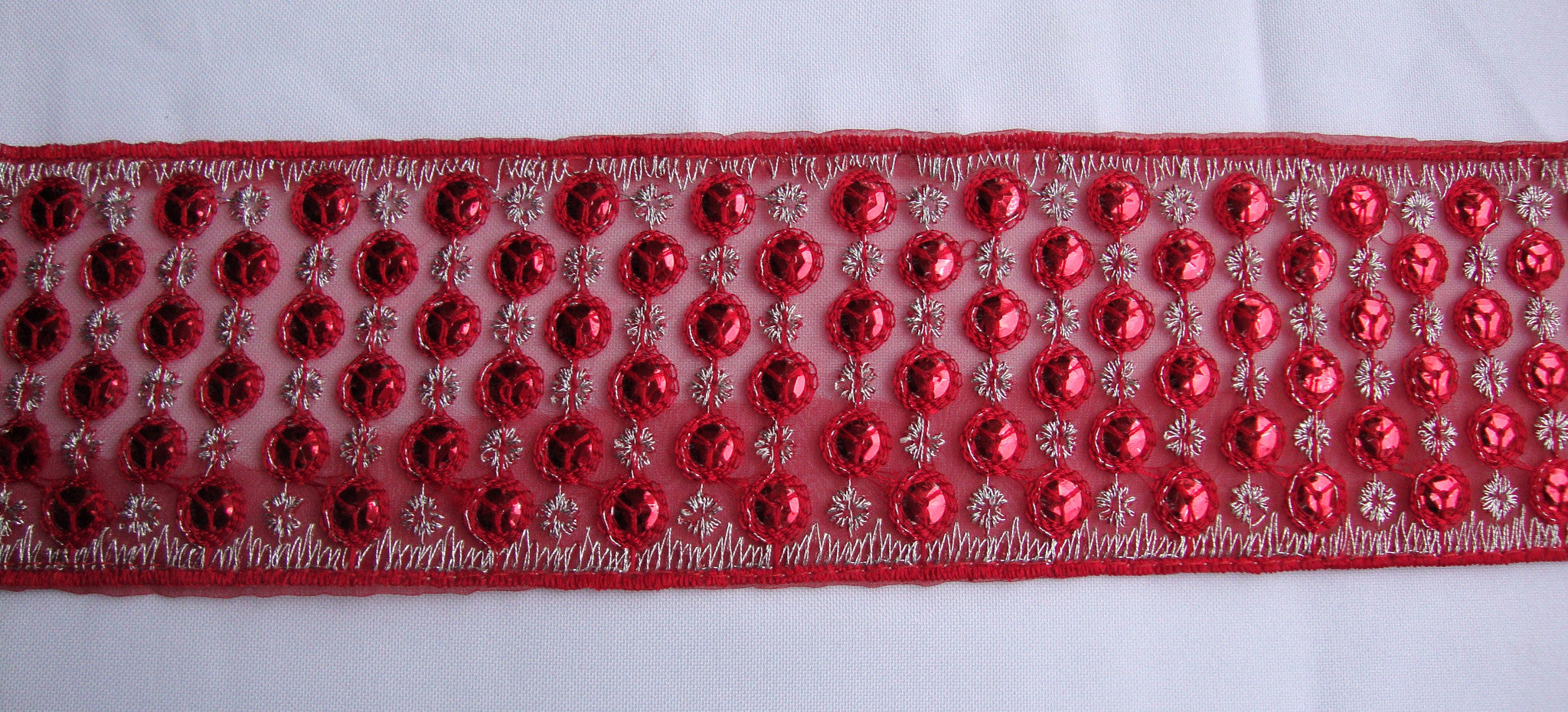 Red Sequin Trimming (Sold as a 2 yard piece)