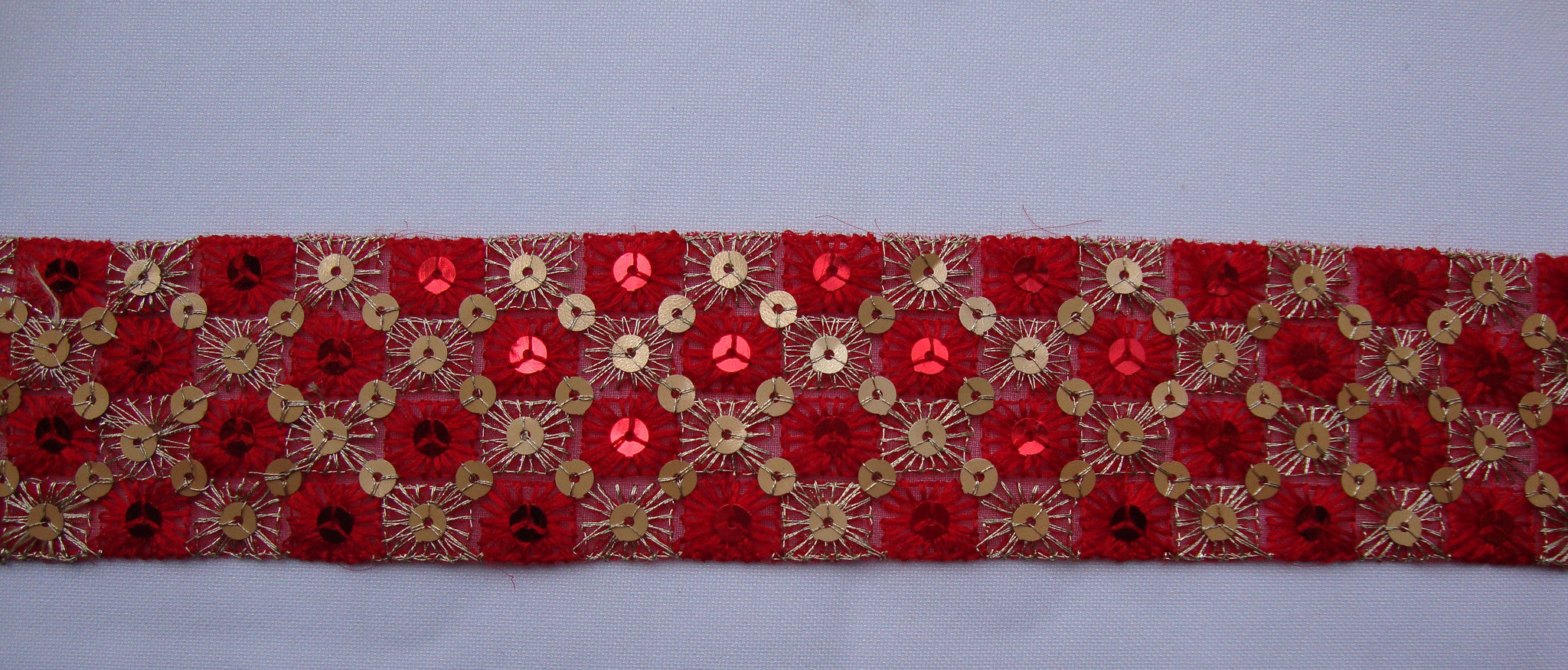 Red Sequin Trimming (Sold as a 2 yard piece)
