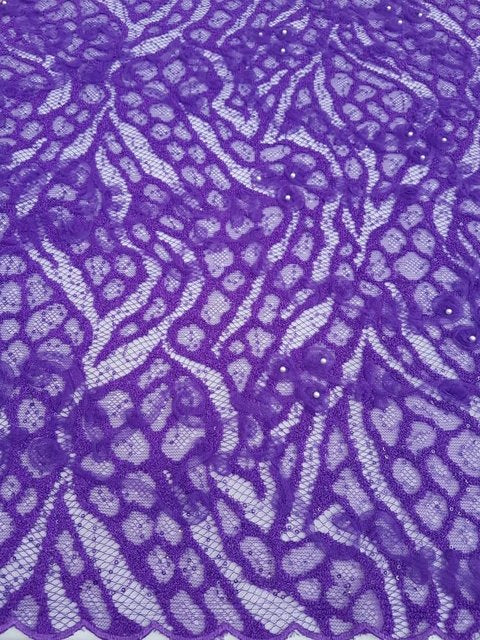 Purple Ribbon Tulle Fabric (Sold as a 5 yard piece)