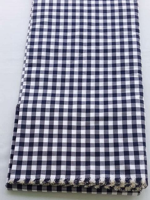 Filtex Black Check Voile (Sold as a 5 yard piece)