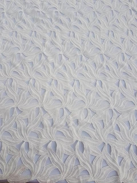 White Patterned Guipure (Sold as a 5 yard piece)